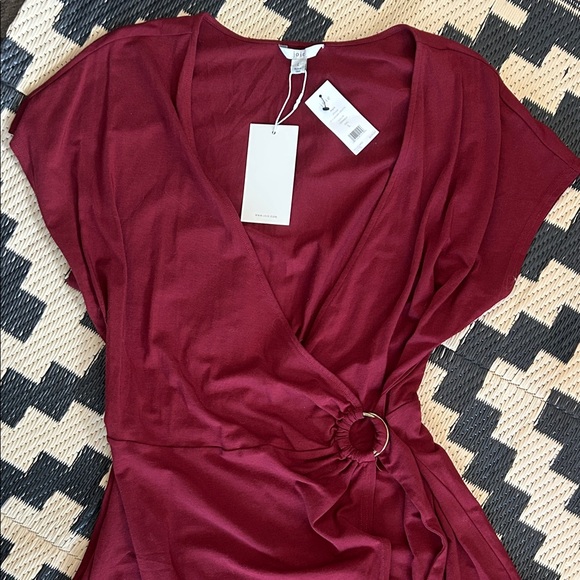 NWT Joie Anjula Topanga Red Wrap Dress - Picture 2 of 5